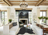 Solid Black Cowhide Rug #A30871