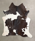 Chocolate and White Cowhide Rug #A30887