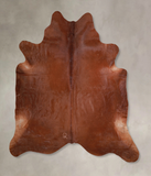 Solid Brown Cowhide Rug #A30962