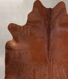 Solid Brown Cowhide Rug #A30962
