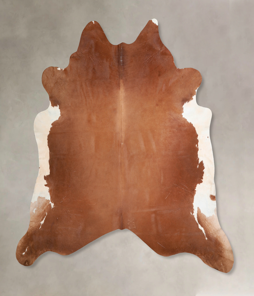 Brown and White Regular Cowhide Rug #A30964