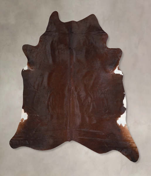 Solid Brown Cowhide Rug #A30977