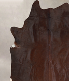 Solid Brown Cowhide Rug #A30977