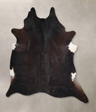 Solid Black Cowhide Rug #A30987