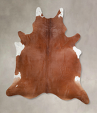 Solid Brown Cowhide Rug #A30989