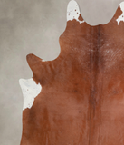Solid Brown Cowhide Rug #A30989