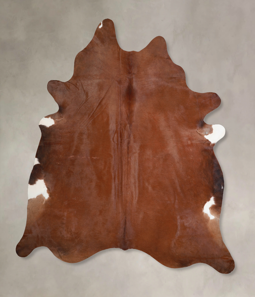 Solid Brown Cowhide Rug #A30999