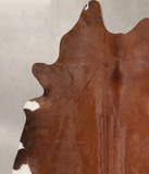 Solid Brown Cowhide Rug #A30999