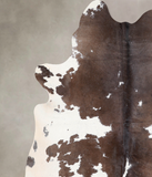 Chocolate and White Cowhide Rug #A31016