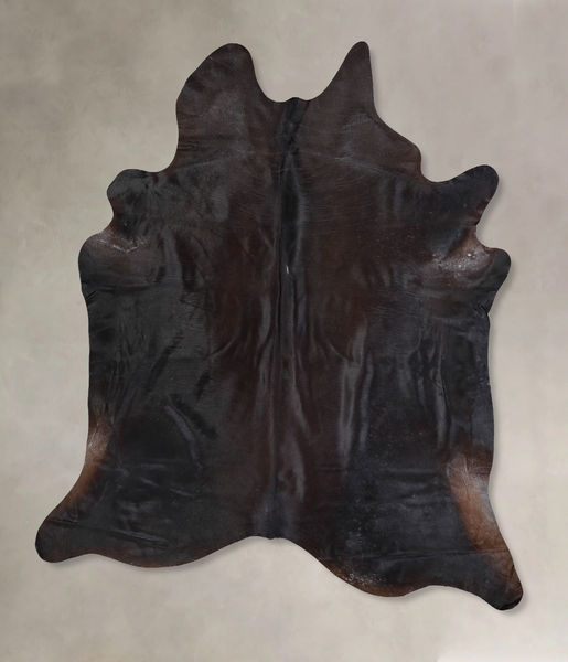 Solid Black Cowhide Rug #A31023