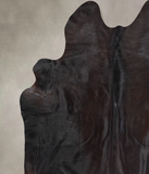 Solid Black Cowhide Rug #A31023