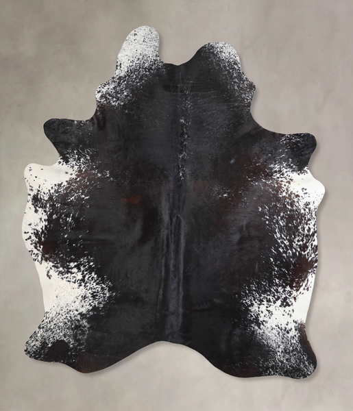 Salt and Pepper Black Cowhide Rug #A31027