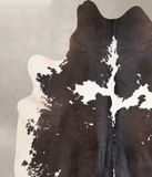 Chocolate and White Cowhide Rug #A31058