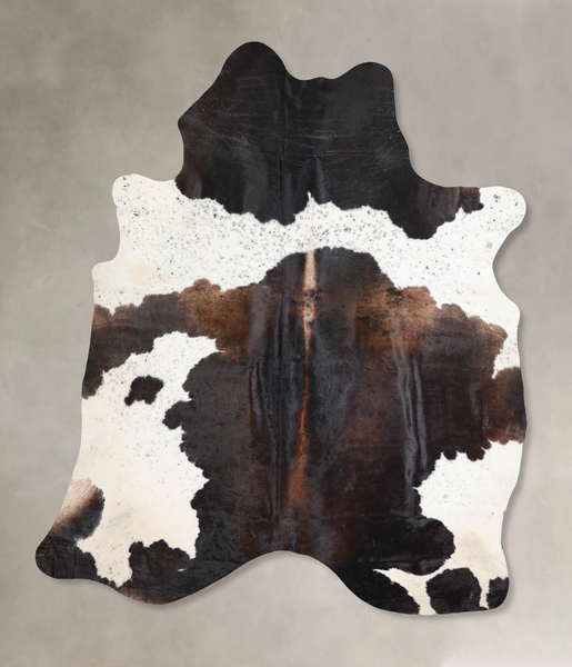 Chocolate and White Cowhide Rug #A31093