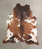 Chocolate and White Cowhide Rug #A31096