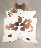 Chocolate and White Cowhide Rug #A31113