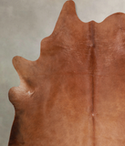 Solid Brown Cowhide Rug #A31120