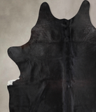 Solid Black Cowhide Rug #A31131