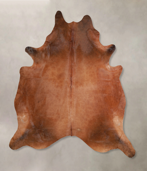 Solid Brown Cowhide Rug #A31149