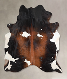 Chocolate and White Cowhide Rug #A31150