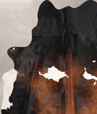 Chocolate and White Cowhide Rug #A31150