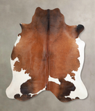 Chocolate and White Cowhide Rug #A31151