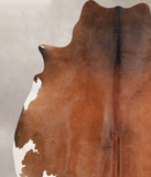 Chocolate and White Cowhide Rug #A31151