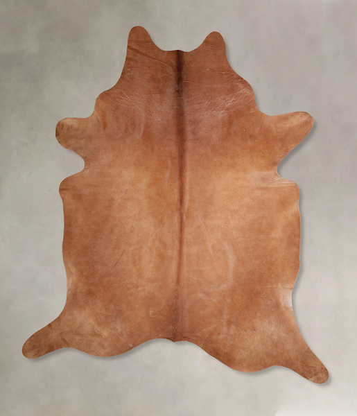 Solid Brown Cowhide Rug #A31158