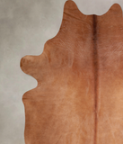 Solid Brown Cowhide Rug #A31158