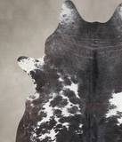 Salt and Pepper Black Cowhide Rug #A31162
