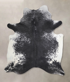 Salt and Pepper Black Cowhide Rug #A31165