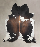 Chocolate and White Cowhide Rug #A31187