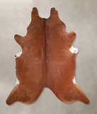 Solid Brown Cowhide Rug #A31203