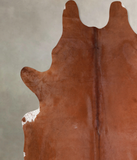Solid Brown Cowhide Rug #A31203