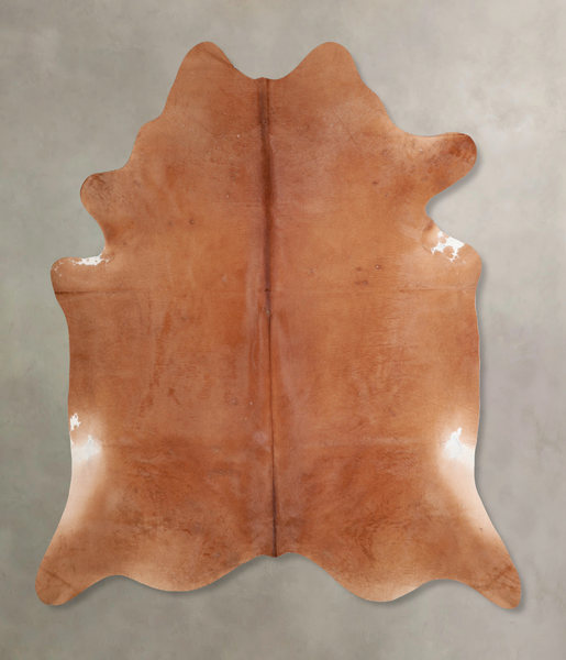 Solid Brown Cowhide Rug #A31210