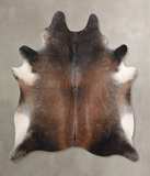Grey with Beige Cowhide Rug #A31238