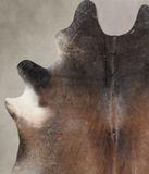 Grey with Beige Cowhide Rug #A31238
