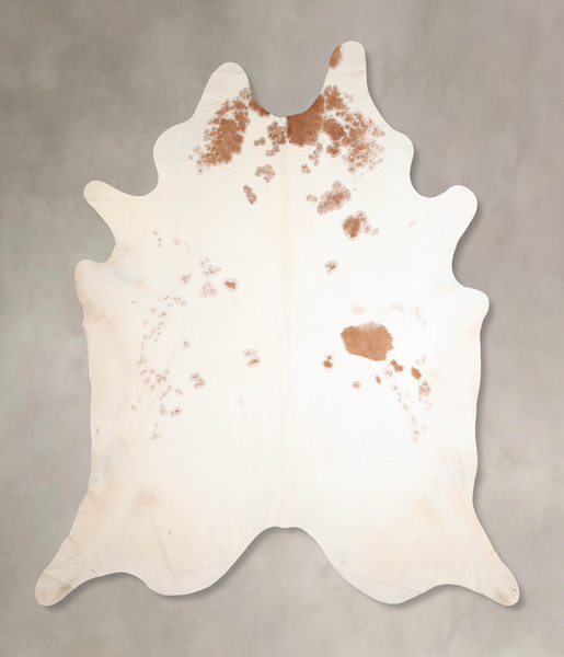 Beige and White Cowhide Rug #A31245