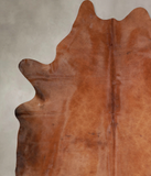Solid Brown Cowhide Rug #A31250