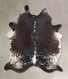 Salt and Pepper Black Cowhide Rug #A31281