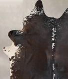Salt and Pepper Black Cowhide Rug #A31281