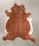 Brown and White Regular Cowhide Rug #A31293