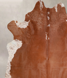 Brown and White Regular Cowhide Rug #A31293