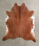 Solid Brown Cowhide Rug #A31300