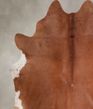 Solid Brown Cowhide Rug #A31300