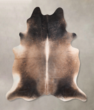Grey with Beige Cowhide Rug #A31328