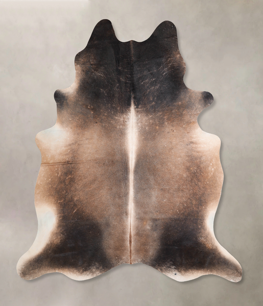 Grey with Beige Cowhide Rug #A31328