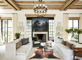 Grey with Beige Cowhide Rug #A31328