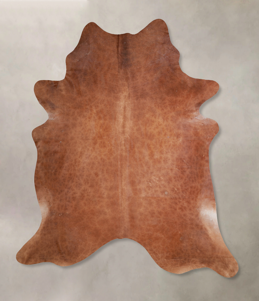 Solid Brown Cowhide Rug #A31331