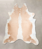 Beige and White Cowhide Rug #A31332